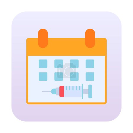 Illustration for Vaccination Date web icon, vector illustration - Royalty Free Image