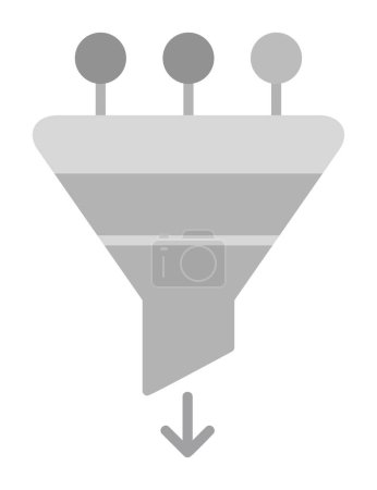 Ilustración de Embudo plano icono vector ilustración - Imagen libre de derechos