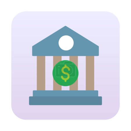 Téléchargez les illustrations : Icône de banque, illustration vectorielle - en licence libre de droit