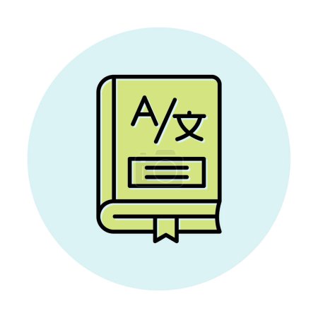 Illustration for Vector illustration of Dictionary modern icon - Royalty Free Image
