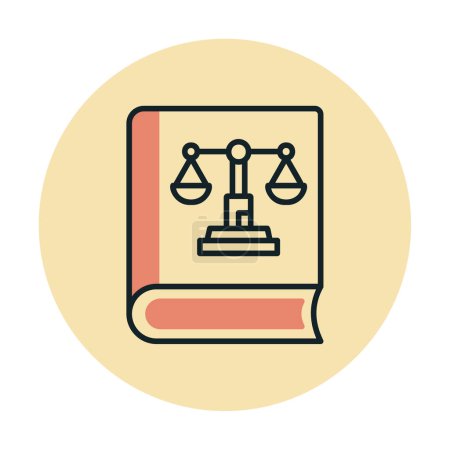 Illustration for Justice book icon, vector illustration - Royalty Free Image