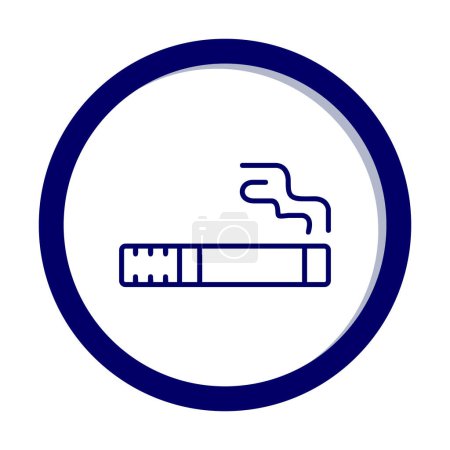 Illustration for Cigarette flat icon, vector illustration - Royalty Free Image