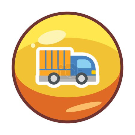 Téléchargez les illustrations : Icône de camion de livraison, illustration vectorielle - en licence libre de droit
