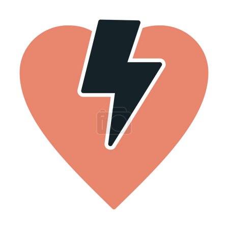 simple flat Broken Heart  icon vector illustration