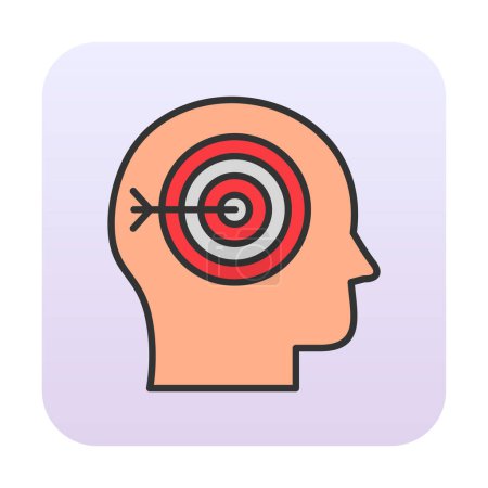 Illustration for Head goal icon, vector illustration - Royalty Free Image