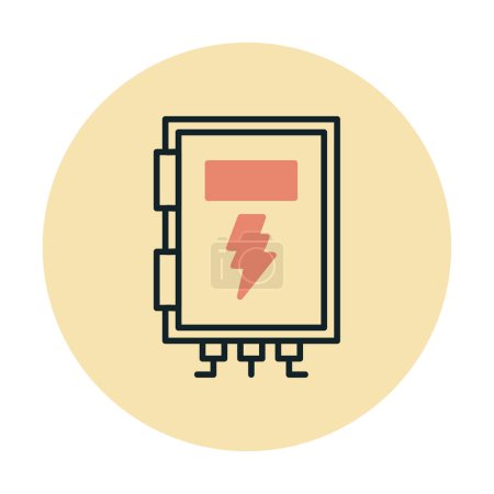 power icon, vector illustration. High Voltage Box              