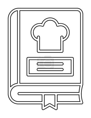 Ilustración de Icono del libro de recetas - Icono individual, Vector - Imagen libre de derechos