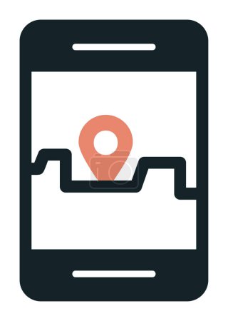 Illustration for Smartphone gps icon, vector illustration - Royalty Free Image