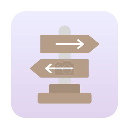 Illustration for Direction flat icon, vector illustration - Royalty Free Image