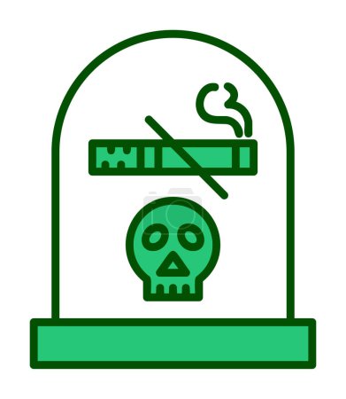 Téléchargez les illustrations : Icône fumeur, dessin vectoriel icône plate - en licence libre de droit