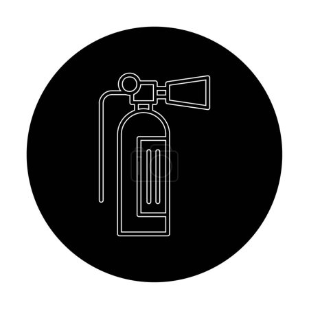 Illustration for Flat simple fire extinguisher. web icon vector - Royalty Free Image