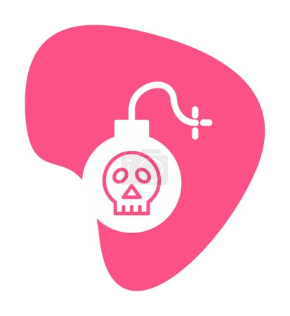 bomb icon with skull vector illustration