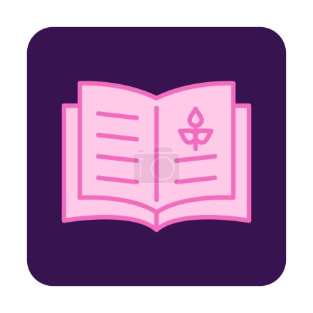 Illustration for Biology book icon vector illustration - Royalty Free Image