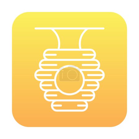 Téléchargez les illustrations : Beehive icon vector illustration - en licence libre de droit