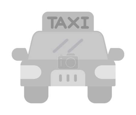 Téléchargez les illustrations : Icône simple de voiture de taxi, illustration vectorielle - en licence libre de droit