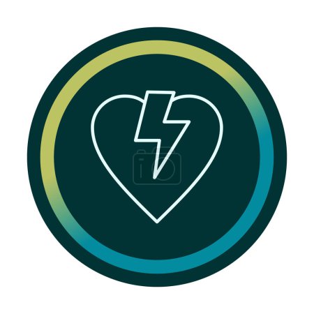 Ilustración de Ilustración de vector de icono de corazón roto plano simple - Imagen libre de derechos
