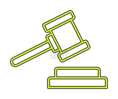 Illustration for Simple flat justice law icon vector illustration - Royalty Free Image