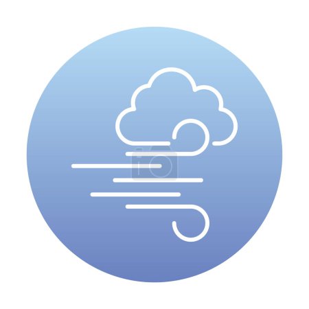 Illustration for Cloudy wind icon, vector illustration - Royalty Free Image