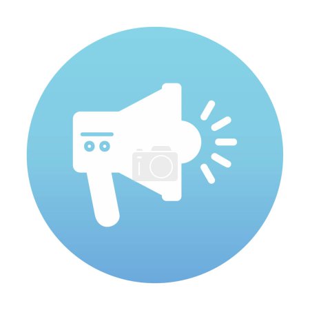 Illustration for Loudspeaker, megaphone icon.  vector illustration. - Royalty Free Image