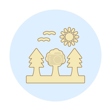 Illustration for Forest icon, vector illustration simple design - Royalty Free Image