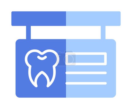 Photo for Dental Clinic Signboard web icon, vector illustration - Royalty Free Image