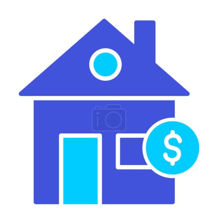 Téléchargez les illustrations : Immobilier icône vectoriel illustration modèle graphique - en licence libre de droit