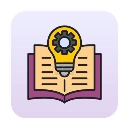 Téléchargez les illustrations : Connaissances générales icône web, concept d'apprentissage de l'éducation - en licence libre de droit