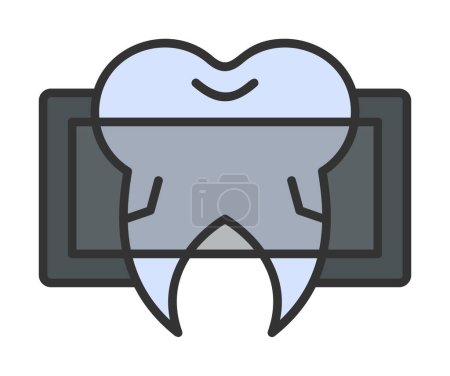 Ilustración de Icono del cuidado dental, diseño simple. ilustración vectorial. Rayos X dentales - Imagen libre de derechos