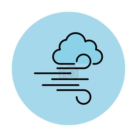 Illustration for Cloudy wind icon, vector illustration - Royalty Free Image