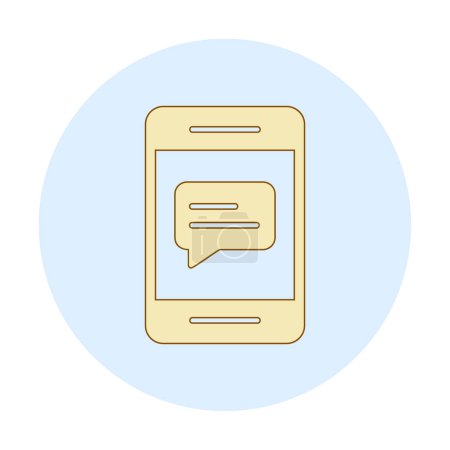 Illustration for Chat flat icon, vector illustration - Royalty Free Image