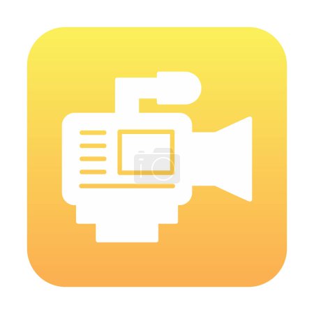 Téléchargez les illustrations : Icône de caméra vidéo, illustration vectorielle conception simple - en licence libre de droit