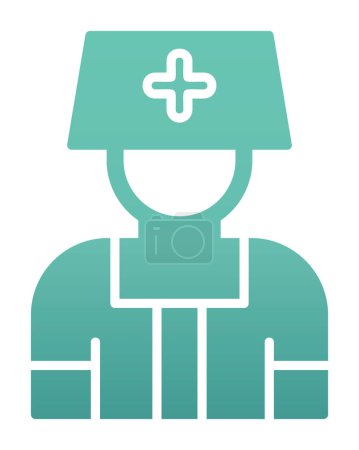 Illustration for Nurse vector flat color icon - Royalty Free Image