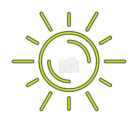 Illustration for Sun flat icon vector illustration - Royalty Free Image