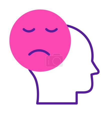 Illustration for Simple flat Sadness icon vector illustration  design - Royalty Free Image