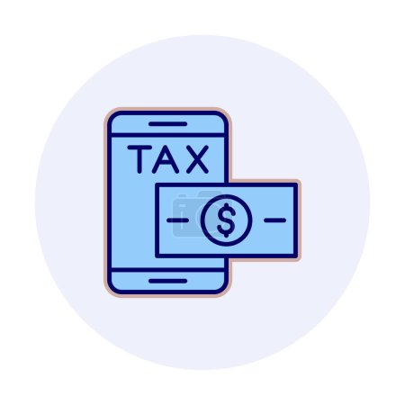 Illustration for Online Tax Paid icon design, vector illustration - Royalty Free Image