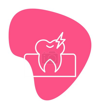 Ilustración de Icono de diente de dolor de muelas, ilustración vectorial - Imagen libre de derechos