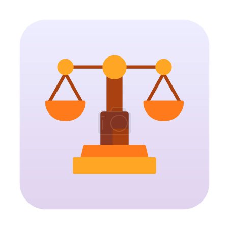 Illustration for Abstract  justice scale  icon  illustration design - Royalty Free Image