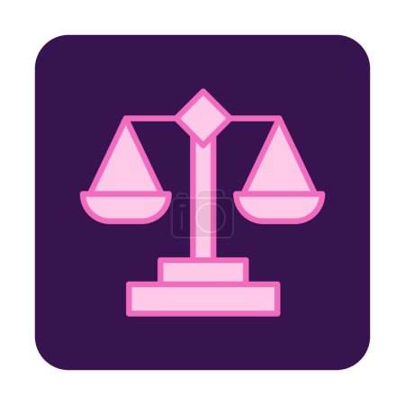Illustration for Abstract  justice scale  icon vector  illustration design - Royalty Free Image