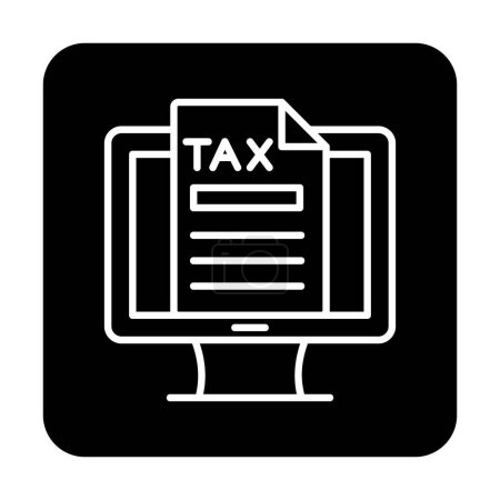 Ilustración de Icono de impuesto en línea vector ilustración - Imagen libre de derechos