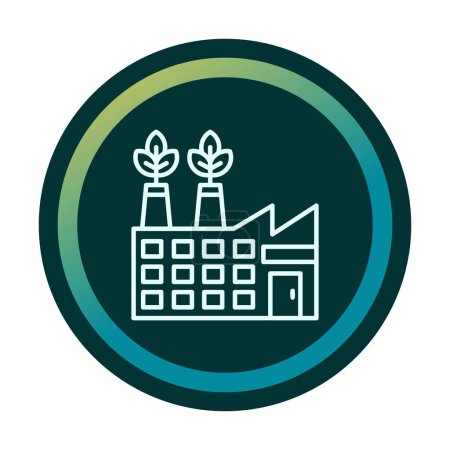 Illustration for Simple Eco Factory icon, vector illustration - Royalty Free Image