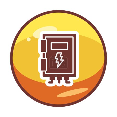 Photo for Power icon, vector illustration. High Voltage Box - Royalty Free Image