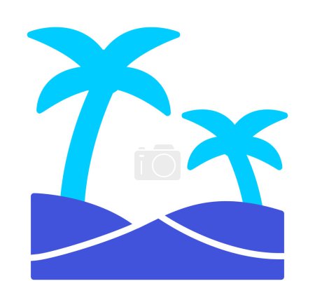 Illustration for Beach icon vector isolated on white background - Royalty Free Image