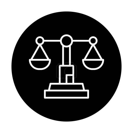 Ilustración de Abstracto escala de justicia icono vector ilustración diseño - Imagen libre de derechos
