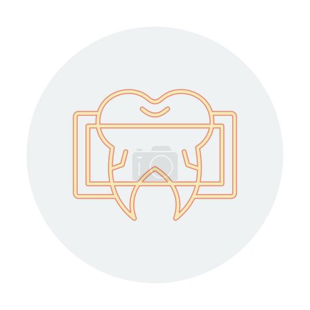 Téléchargez les illustrations : Icône des soins dentaires, design simple. illustration vectorielle. Rayon X dentaire - en licence libre de droit