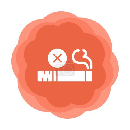 Téléchargez les illustrations : Simple icône de la Journée sans tabac, illustration vectorielle - en licence libre de droit