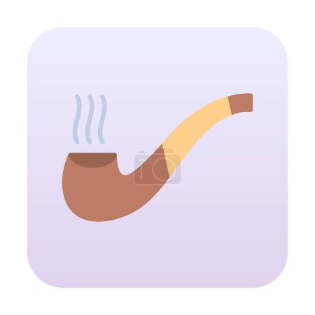 tobacco smoking pipe icon, vector illustration