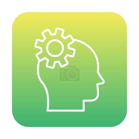 Illustration for Thinking head icon, vector illustration simple design - Royalty Free Image