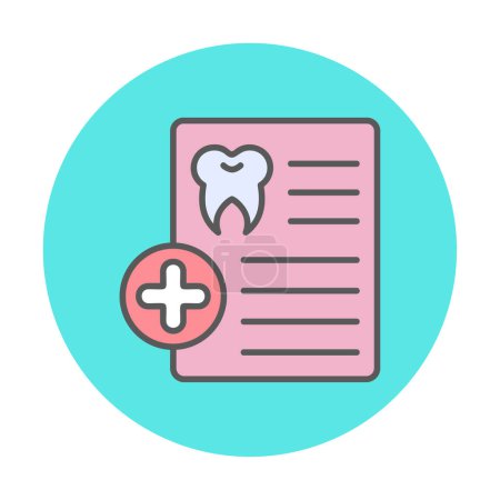Téléchargez les illustrations : Soins dentaires, icône de prescription illustration vectorielle - en licence libre de droit