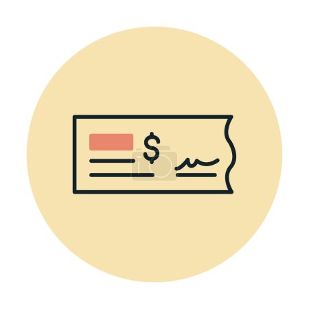 Illustration for Bank Check web icon, vector illustration - Royalty Free Image