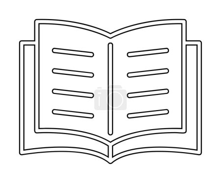 Téléchargez les illustrations : Simple Open Book icône web vecteur illustration - en licence libre de droit